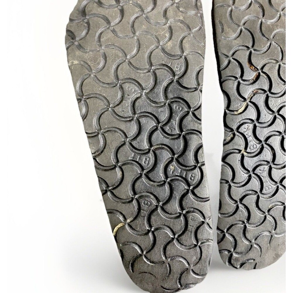 Birkenstock Birki's Amsterdam Clogs Navy Leather Upper. Size 39/8 USA Narrow/Med - Picture 8 of 8